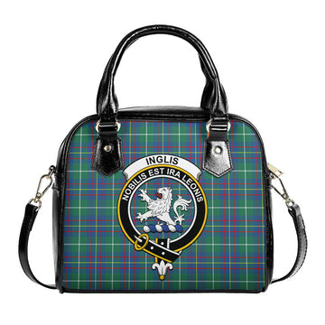 Inglis Ancient Tartan Shoulder Handbags with Family Crest