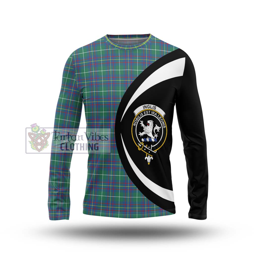 Inglis Ancient Tartan Long Sleeve T-Shirt with Family Crest Circle Style Unisex - Tartan Vibes Clothing