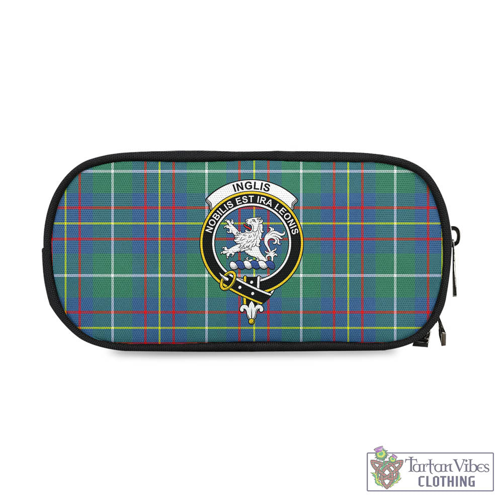 Tartan Vibes Clothing Inglis Ancient Tartan Pen and Pencil Case with Family Crest