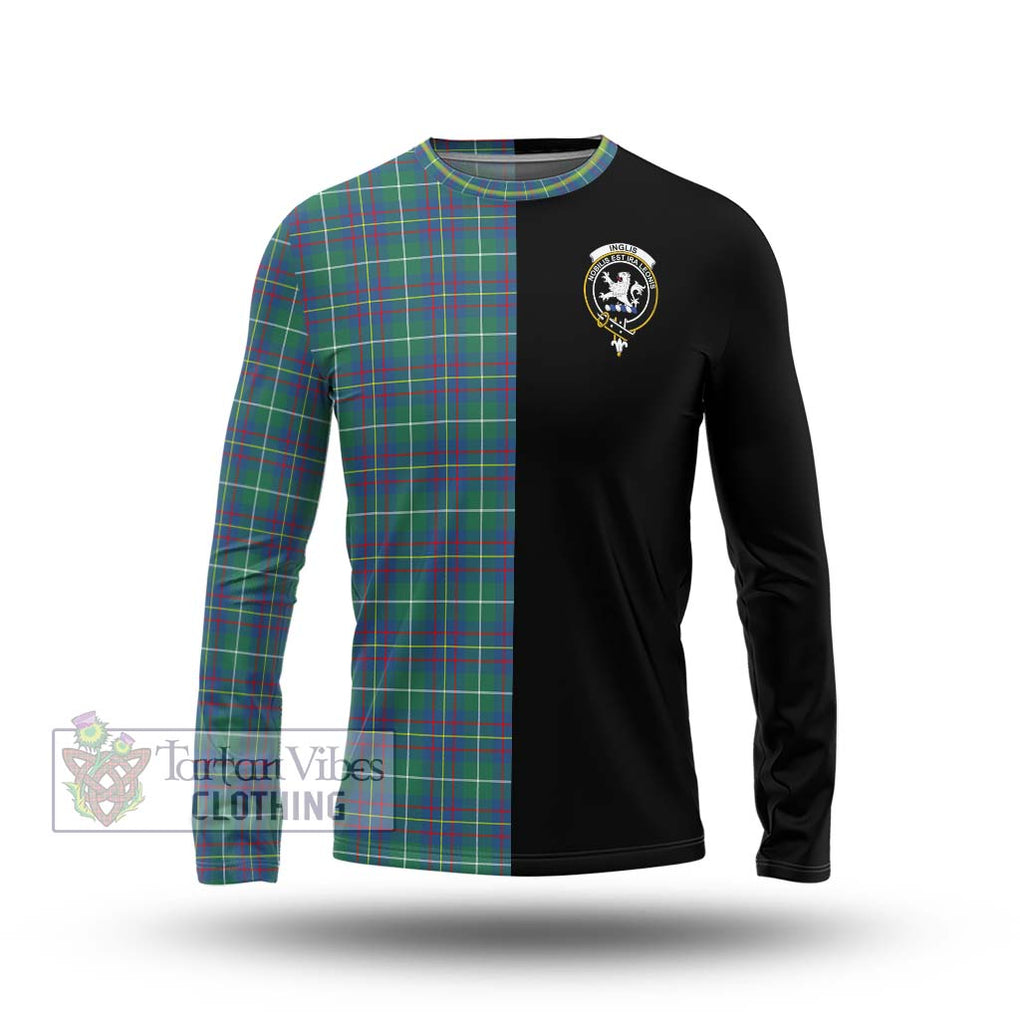 Inglis Ancient Tartan Long Sleeve T-Shirt with Family Crest and Half Of Me Style Unisex - Tartanvibesclothing Shop