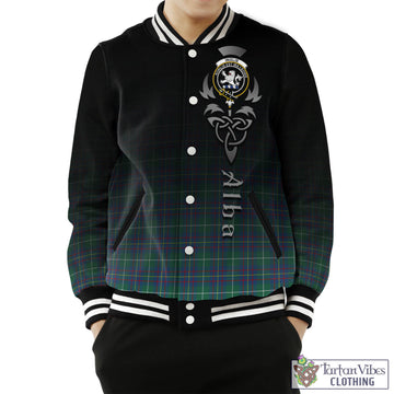 Inglis Ancient Tartan Baseball Jacket Featuring Alba Gu Brath Family Crest Celtic Inspired