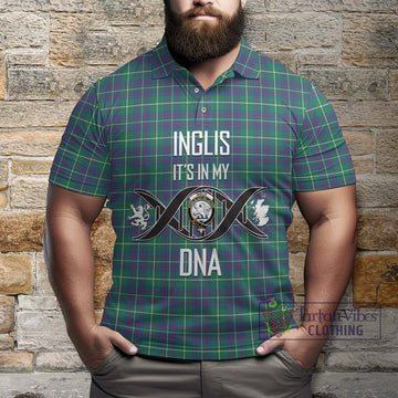 Inglis Ancient Tartan Polo Shirt with Family Crest DNA In Me Style