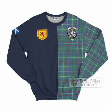 Inglis Ancient Tartan Sweatshirt Alba with Scottish Lion Royal Arm Half Style