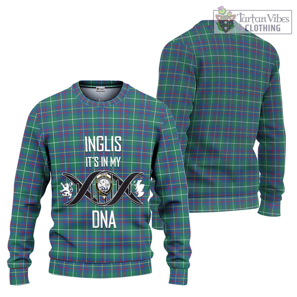 Inglis Ancient Tartan Knitted Sweater with Family Crest DNA In Me Style Unisex - Tartanvibesclothing Shop