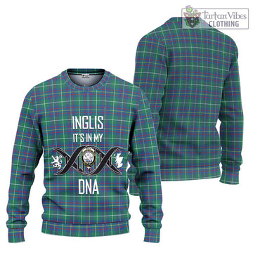 Inglis Ancient Tartan Ugly Sweater with Family Crest DNA In Me Style