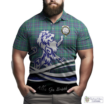 Inglis Ancient Tartan Polo Shirt with Alba Gu Brath Regal Lion Emblem