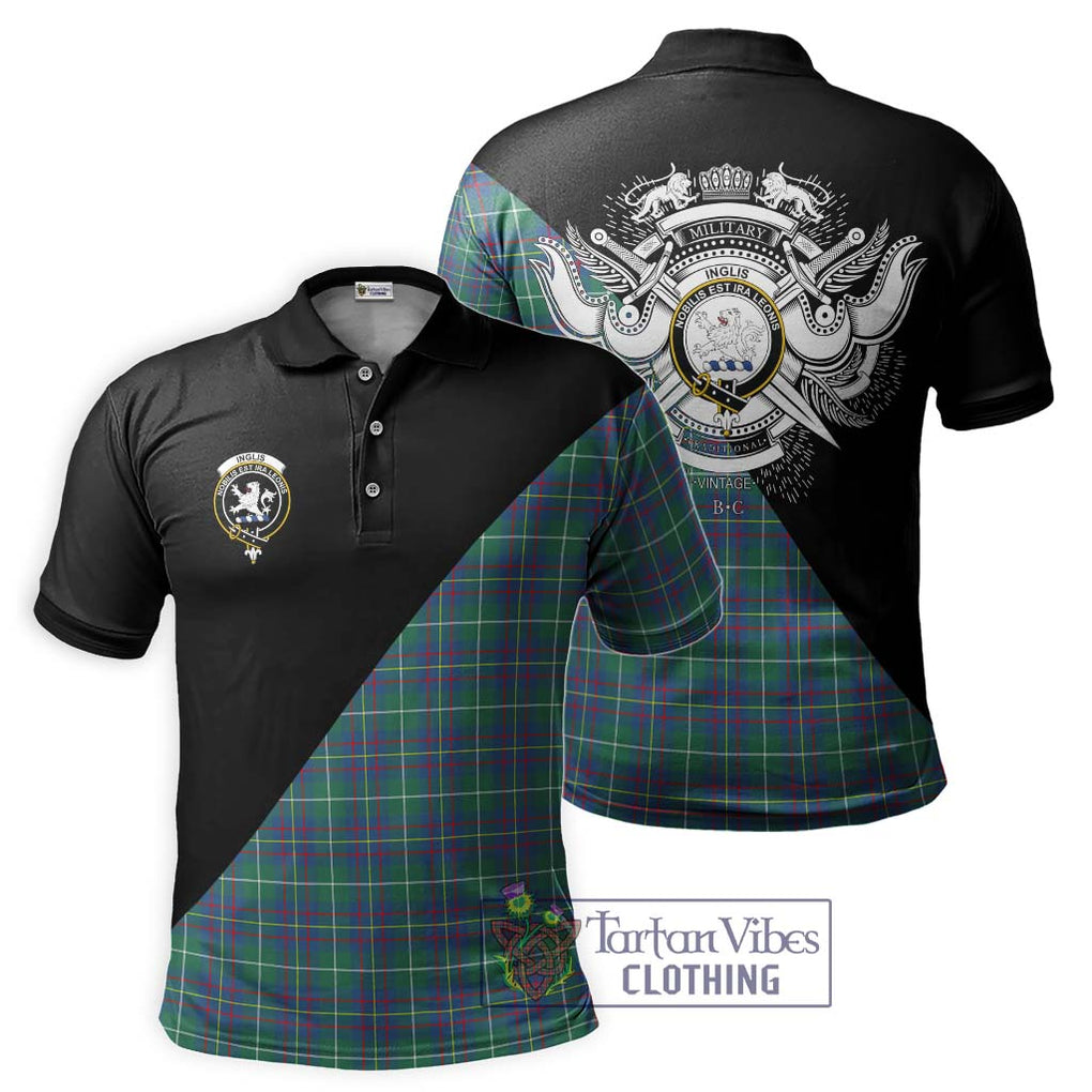 Inglis Ancient Tartan Polo Shirt with Family Crest and Military Logo Style Kid - Tartanvibesclothing Shop