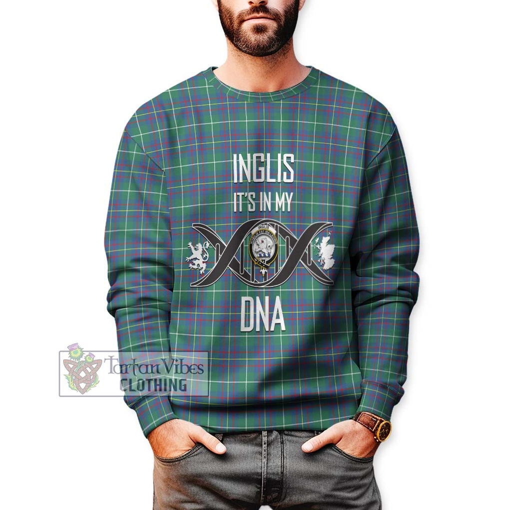 Inglis Ancient Tartan Sweatshirt with Family Crest DNA In Me Style Unisex - Tartanvibesclothing Shop