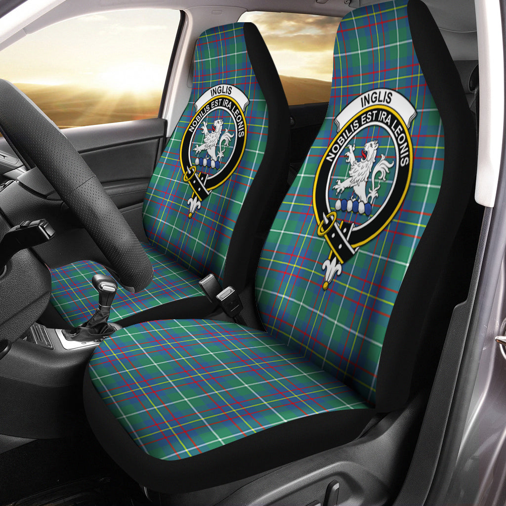 Inglis Ancient Tartan Car Seat Cover with Family Crest One Size - Tartanvibesclothing