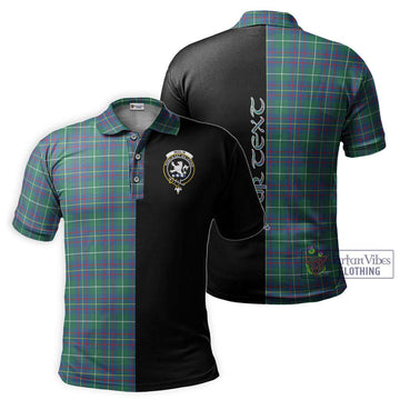 Inglis Ancient Tartan Polo Shirt with Family Crest and Half Of Me Style