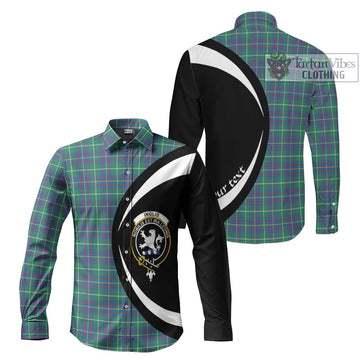 Inglis Ancient Tartan Long Sleeve Button Up with Family Crest Circle Style