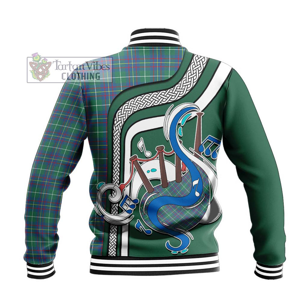 Tartan Vibes Clothing Inglis Ancient Tartan Baseball Jacket with Epic Bagpipe Style