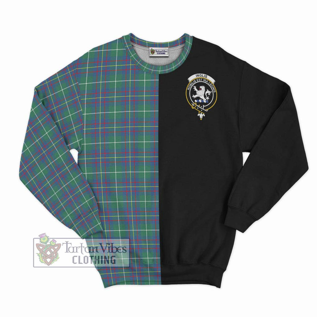 Inglis Ancient Tartan Sweatshirt with Family Crest and Half Of Me Style - Tartanvibesclothing Shop