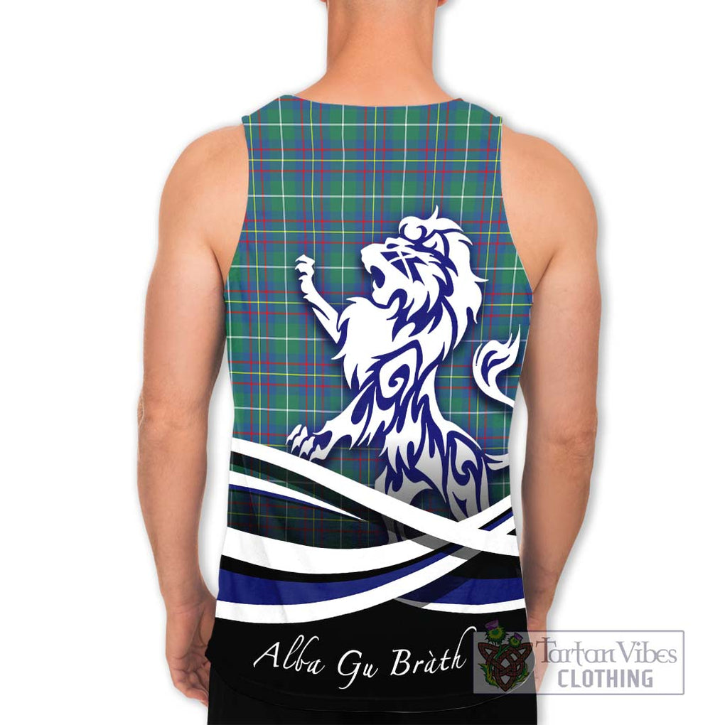 Inglis Ancient Tartan Men's Tank Top with Alba Gu Brath Regal Lion Emblem - Tartanvibesclothing Shop