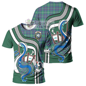 Inglis Ancient Tartan T-Shirt with Epic Bagpipe Style