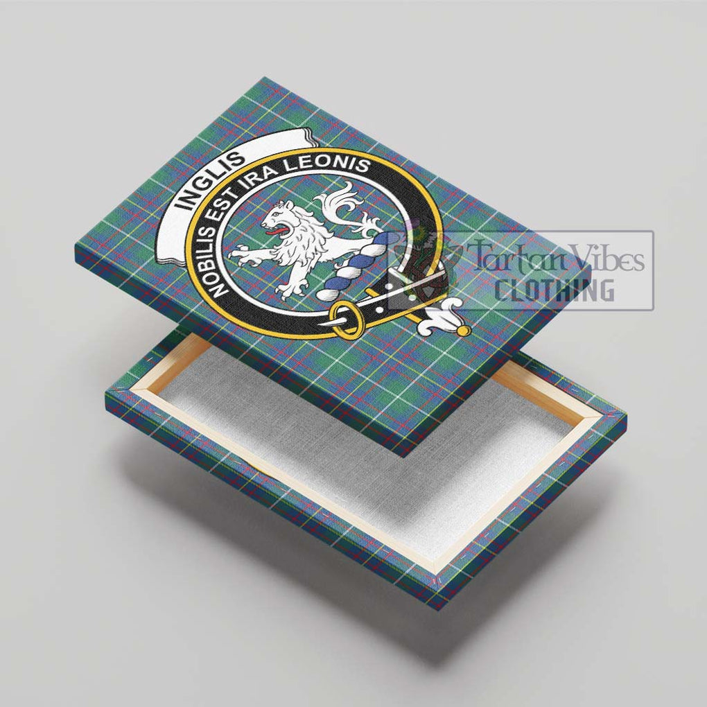 Inglis Ancient Tartan Canvas Print Wall Art with Family Crest - Tartan Vibes Clothing