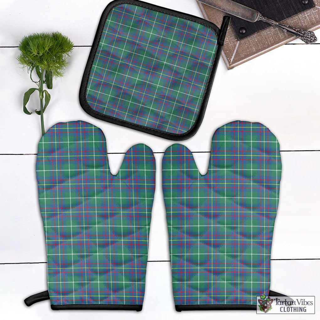 Inglis Ancient Tartan Combo Oven Mitt & Pot-Holder Combo 1 Oven Mitt & 1 Pot-Holder Black - Tartan Vibes Clothing