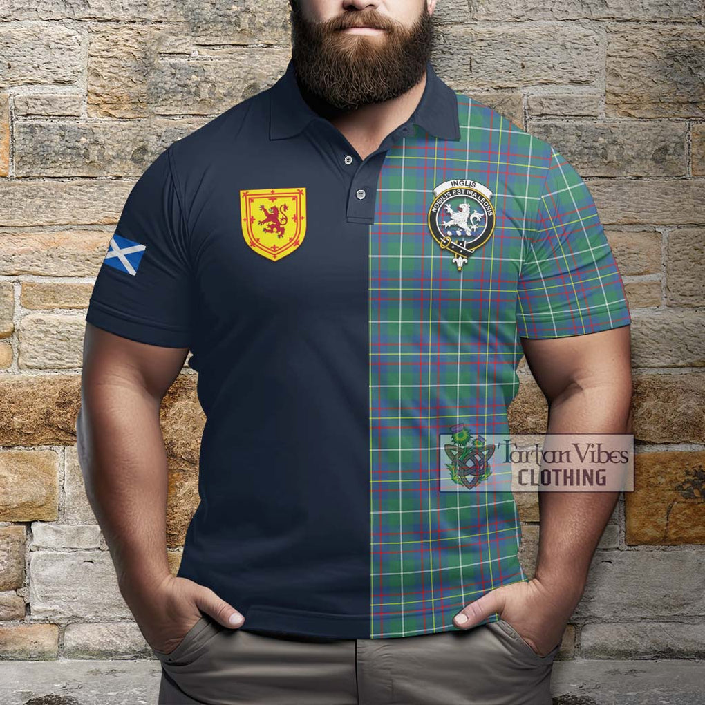 Tartan Vibes Clothing Inglis Ancient Tartan Polo Shirt with Scottish Lion Royal Arm Half Style