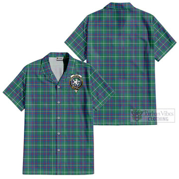 Inglis Ancient Tartan Cotton Hawaiian Shirt with Family Crest