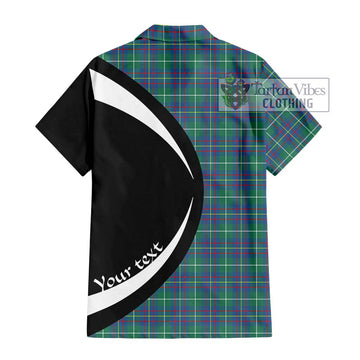 Inglis Ancient Tartan Short Sleeve Button Up with Family Crest Circle Style