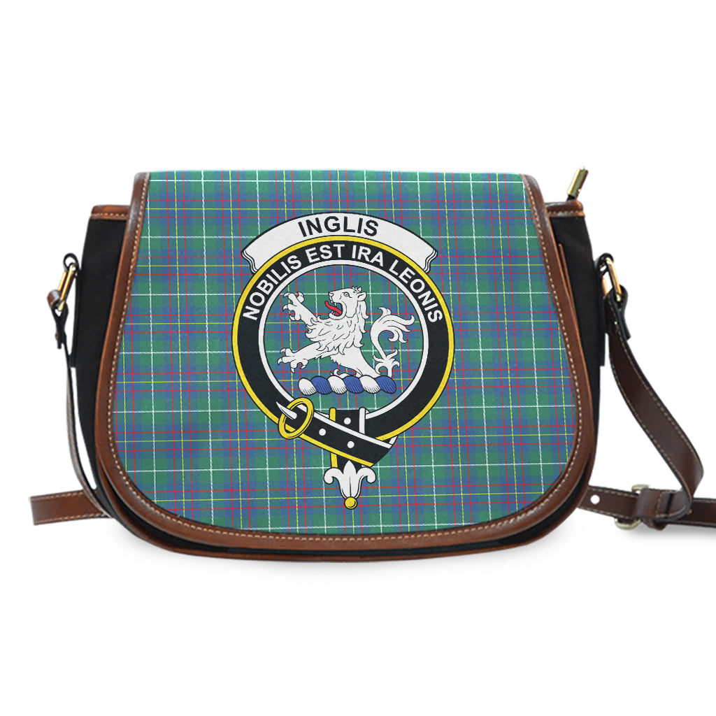 Inglis Ancient Tartan Saddle Bag with Family Crest - Tartan Vibes Clothing