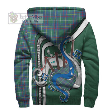 Inglis Ancient Tartan Sherpa Hoodie with Epic Bagpipe Style