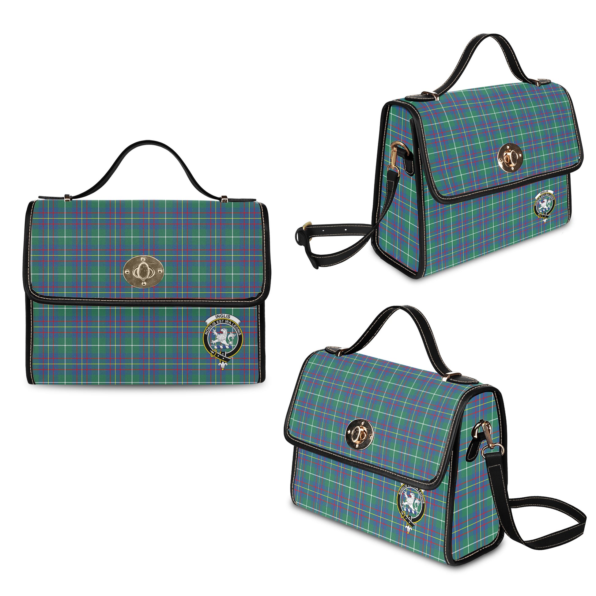 inglis-ancient-tartan-leather-strap-waterproof-canvas-bag-with-family-crest