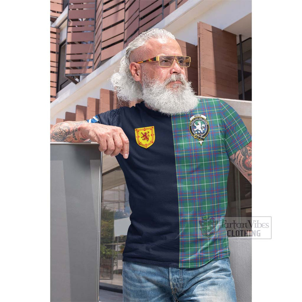 Tartan Vibes Clothing Inglis Ancient Tartan Cotton T-shirt with Scottish Lion Royal Arm Half Style