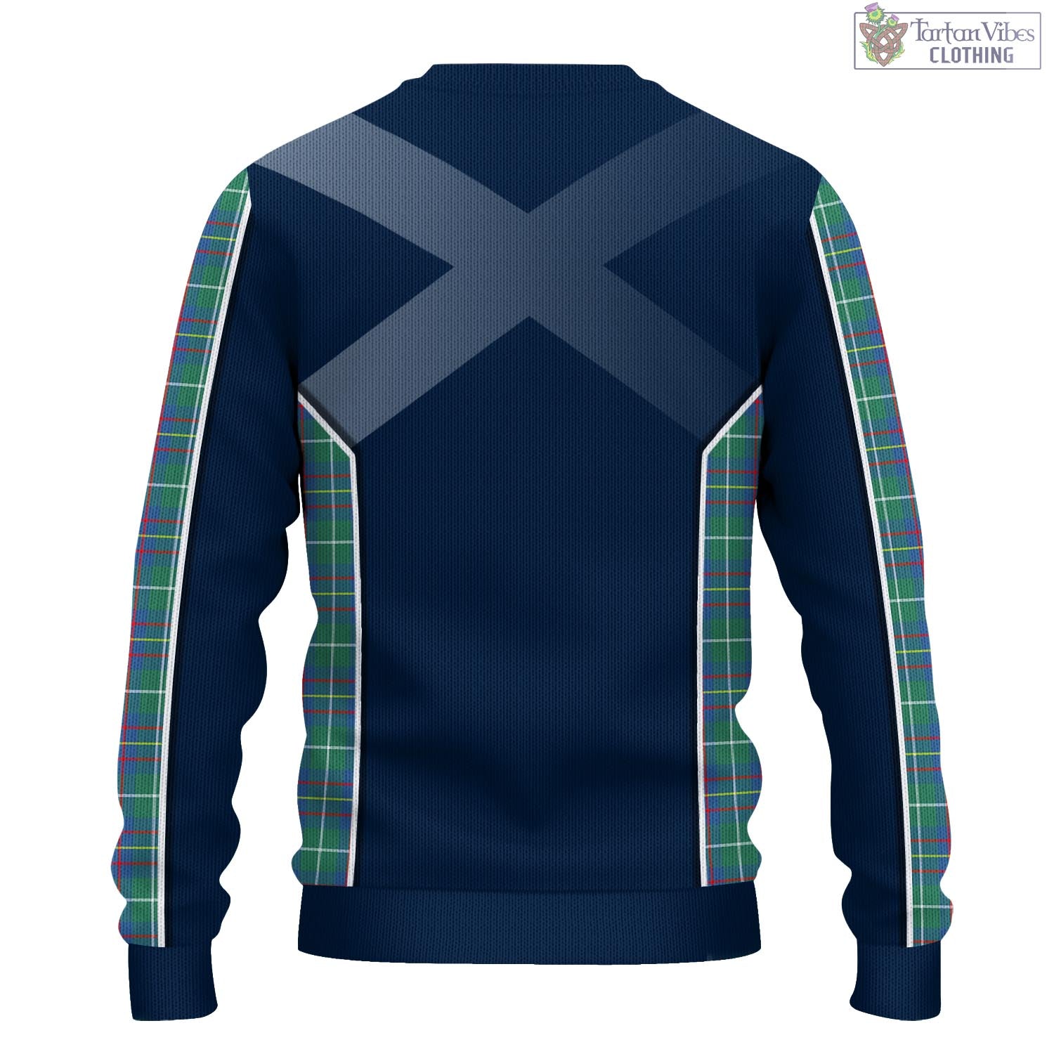 Tartan Vibes Clothing Inglis Ancient Tartan Knitted Sweatshirt with Family Crest and Scottish Thistle Vibes Sport Style