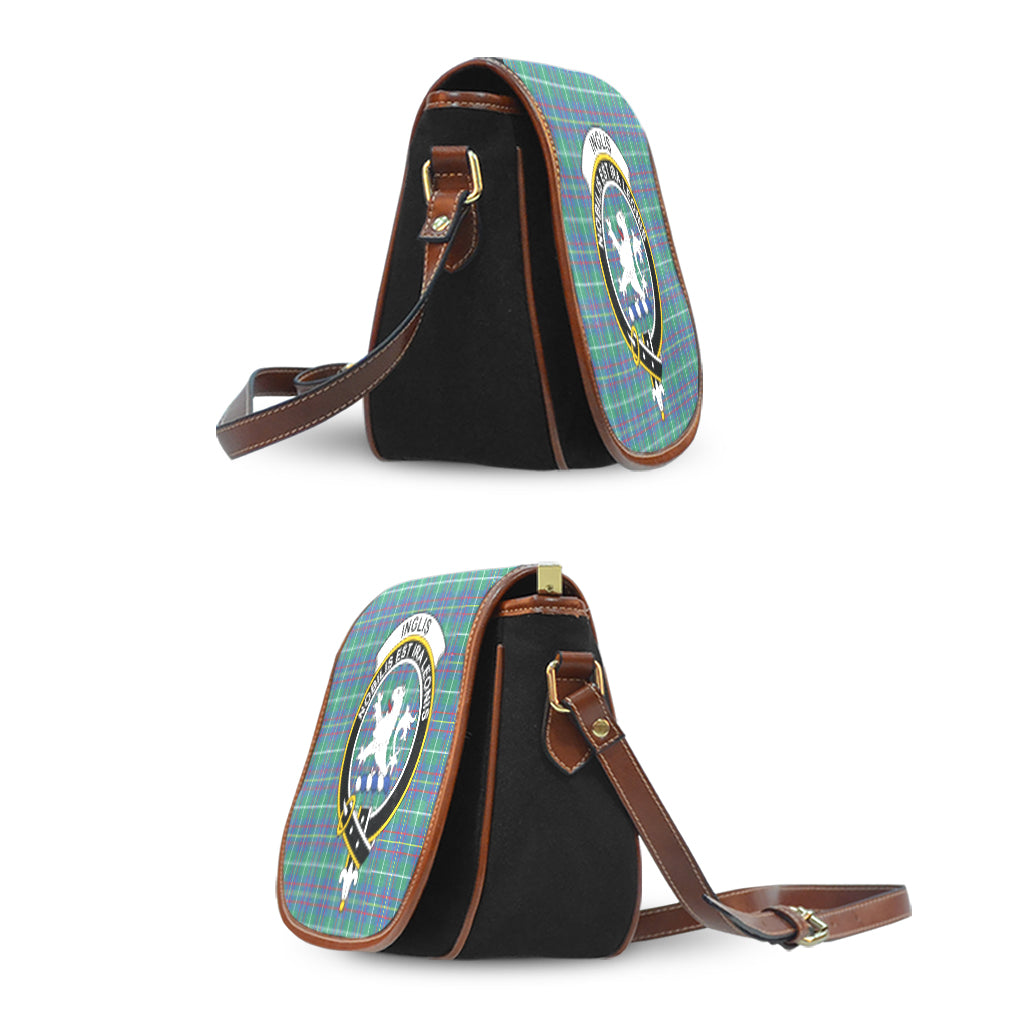 Inglis Ancient Tartan Saddle Bag with Family Crest - Tartan Vibes Clothing