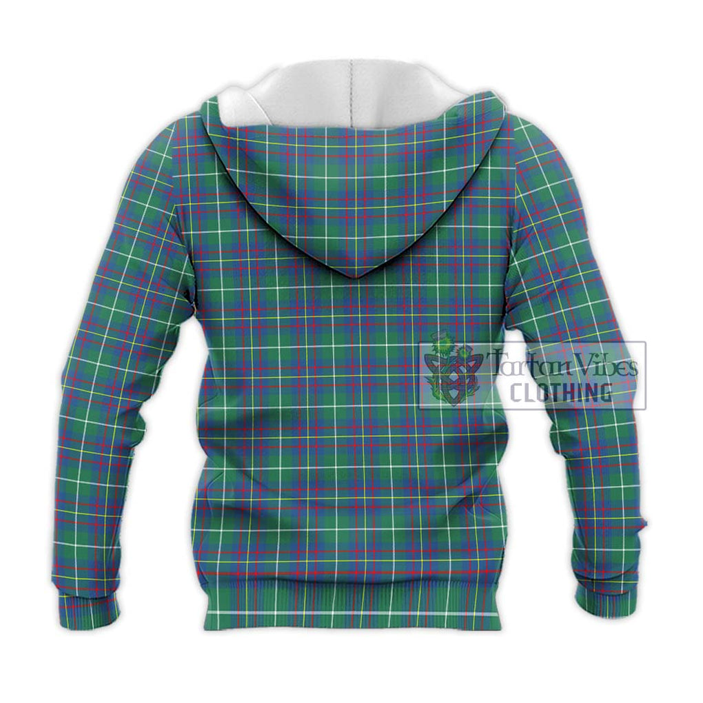 Inglis Ancient Tartan Knitted Hoodie with Family Crest DNA In Me Style - Tartanvibesclothing Shop