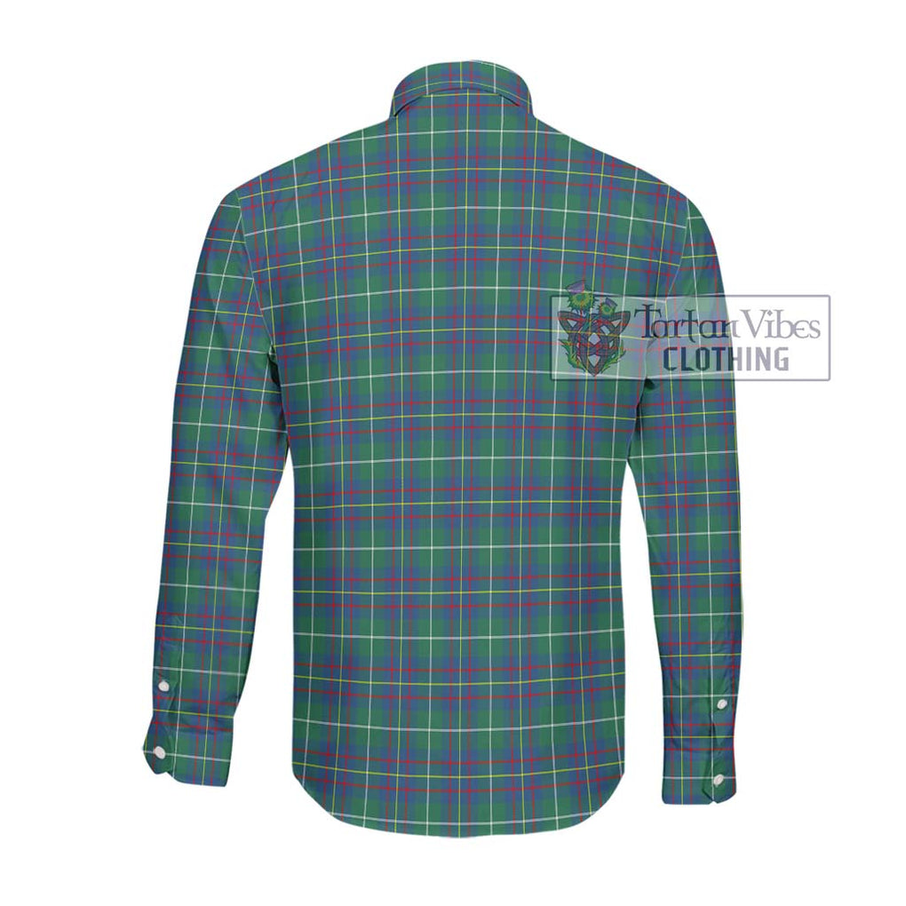 Inglis Ancient Tartan Long Sleeve Button Shirt with Family Crest DNA In Me Style - Tartanvibesclothing Shop