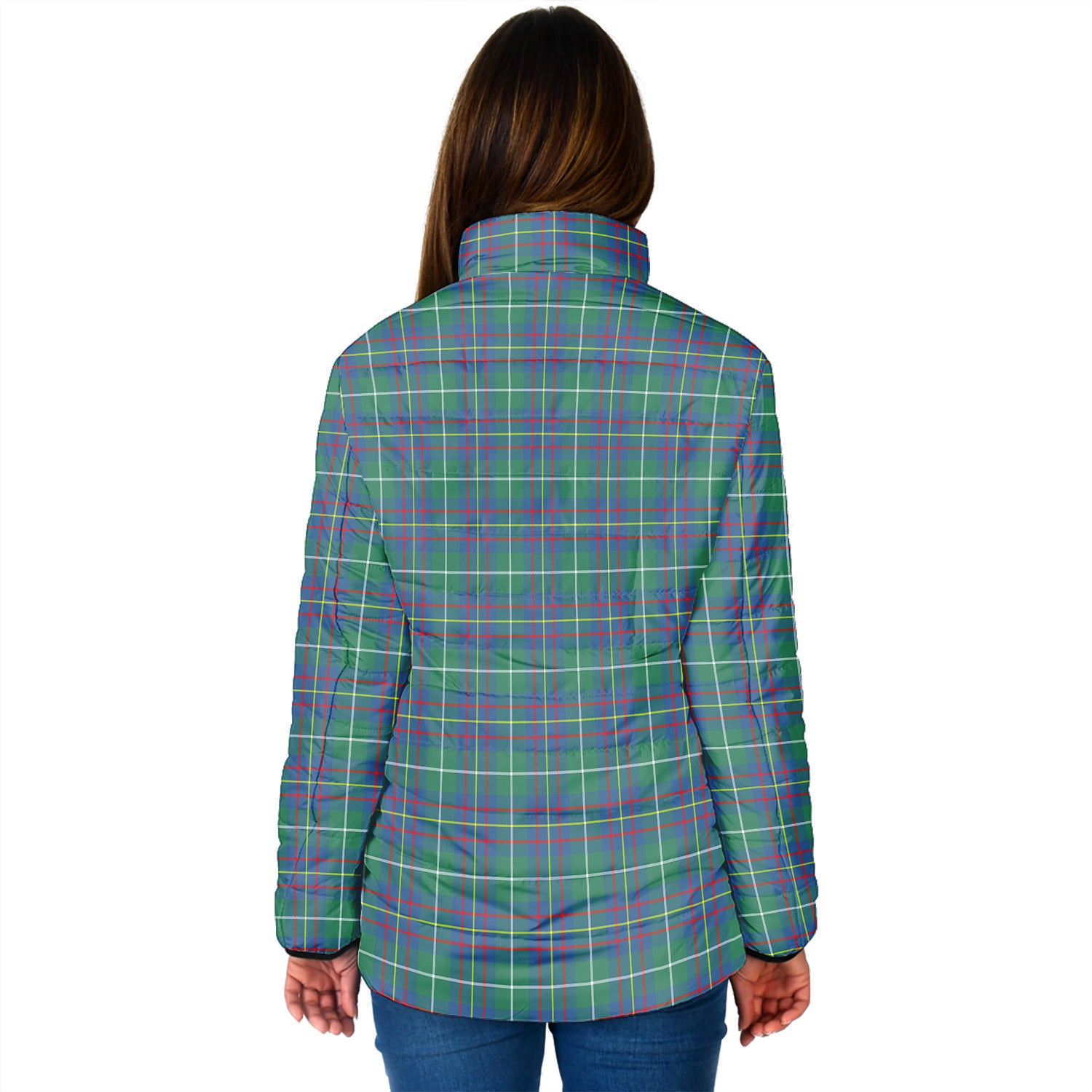 Inglis Ancient Tartan Padded Jacket with Family Crest - Tartan Vibes Clothing