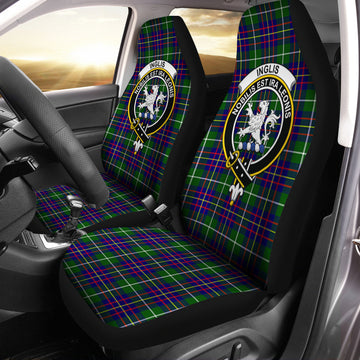 Inglis Tartan Car Seat Cover with Family Crest