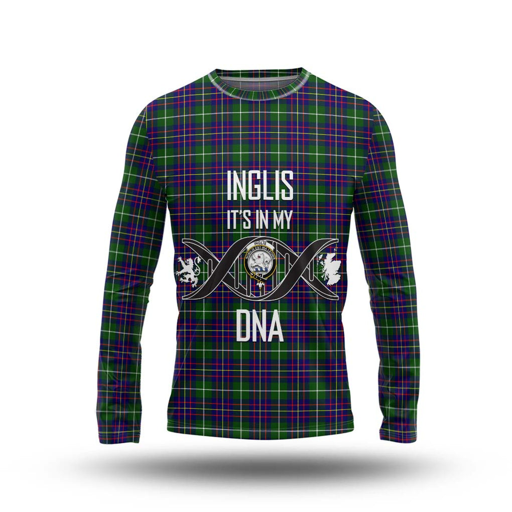 Inglis Tartan Long Sleeve T-Shirt with Family Crest DNA In Me Style Unisex - Tartanvibesclothing Shop