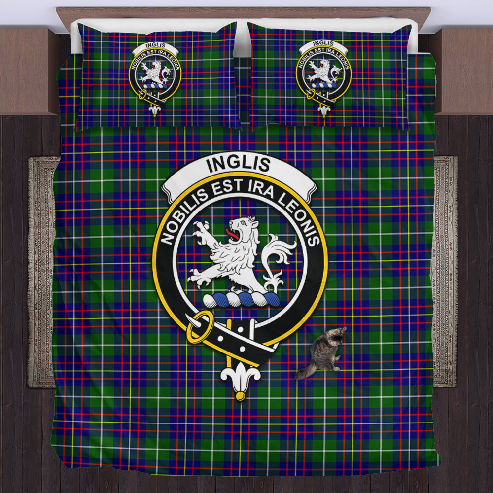 Inglis Tartan Bedding Set with Family Crest US Bedding Set - Tartan Vibes Clothing