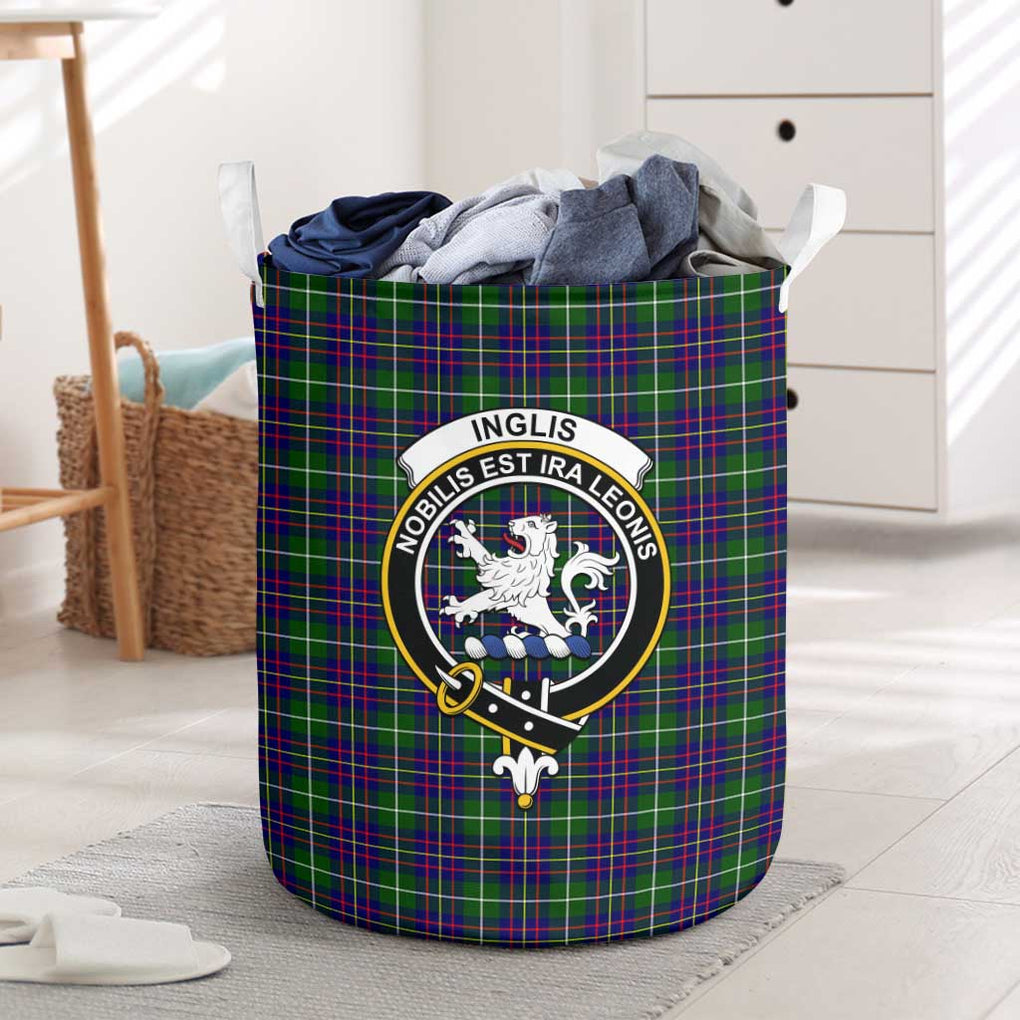 Inglis Tartan Laundry Basket with Family Crest One Size - Tartanvibesclothing Shop