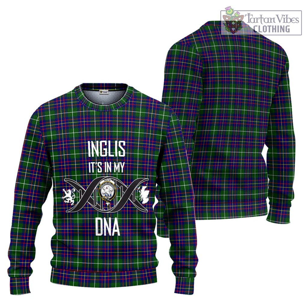 Inglis Tartan Knitted Sweater with Family Crest DNA In Me Style Unisex - Tartanvibesclothing Shop