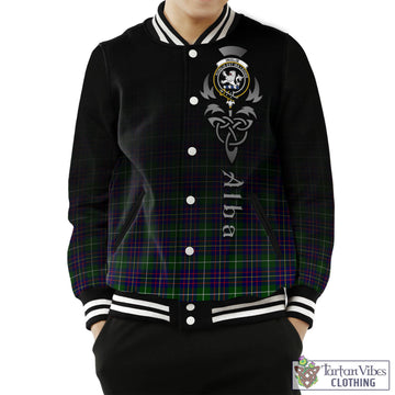 Inglis Tartan Baseball Jacket Featuring Alba Gu Brath Family Crest Celtic Inspired