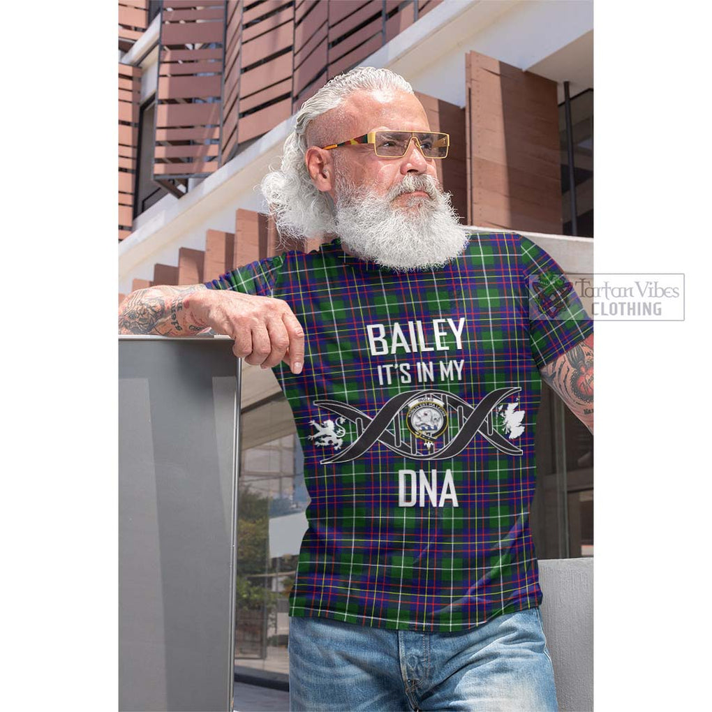 Inglis Tartan Cotton T-shirt with Family Crest DNA In Me Style Men's Shirt - Tartan Vibes Clothing