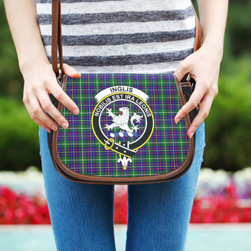 Inglis Tartan Saddle Bag with Family Crest