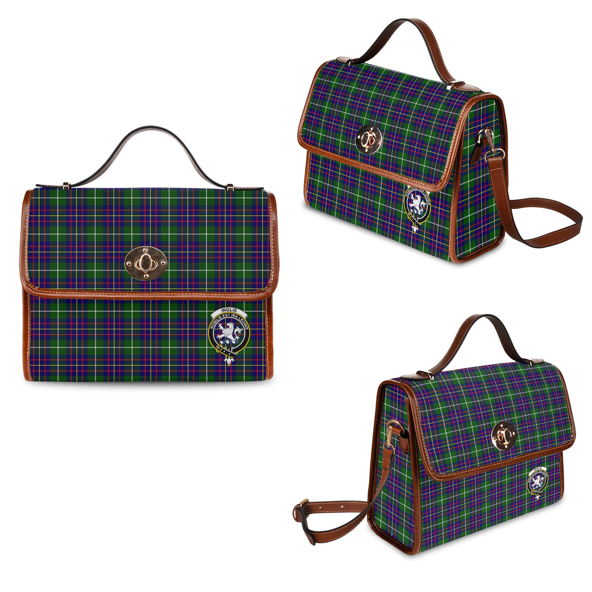 inglis-modern-tartan-leather-strap-waterproof-canvas-bag-with-family-crest