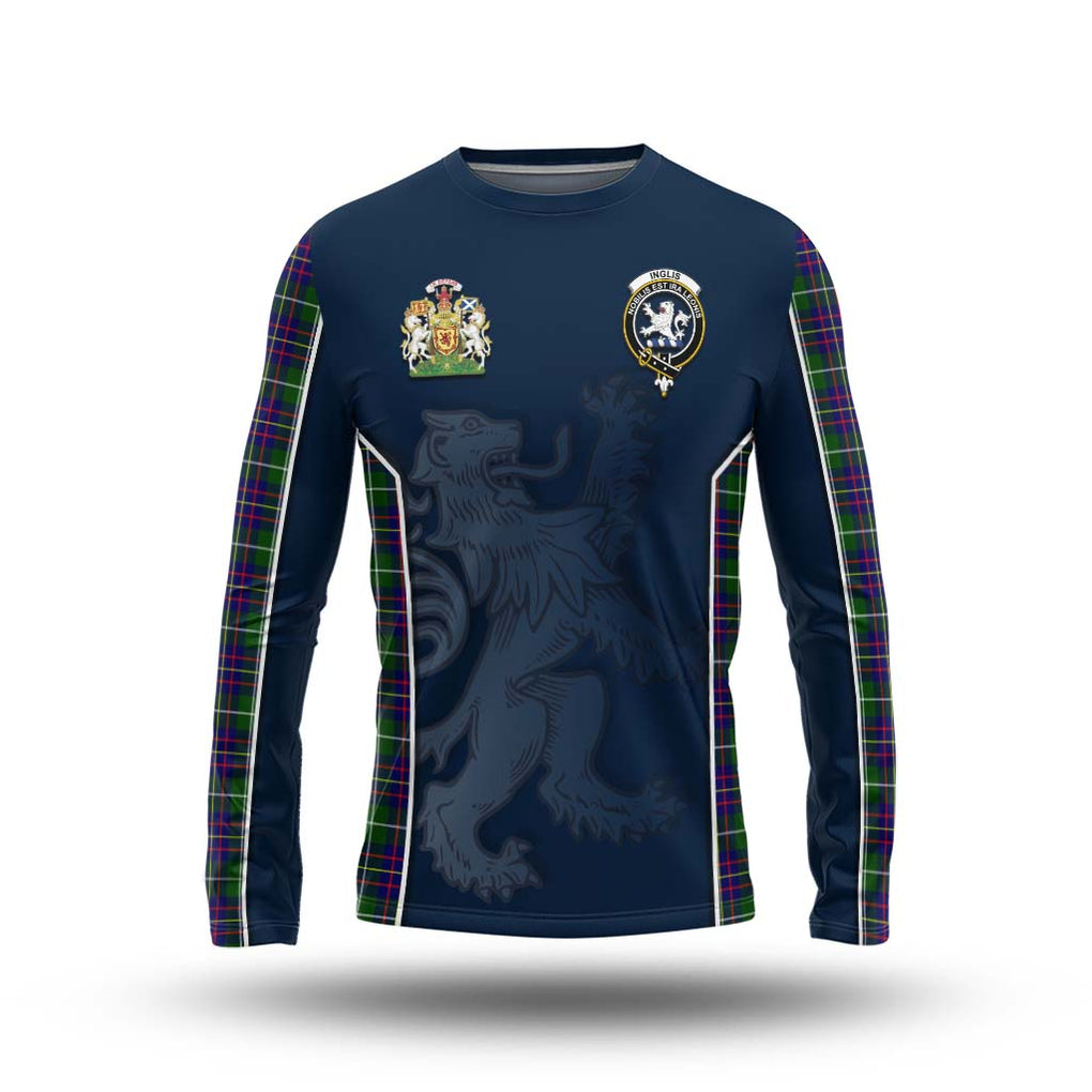 Inglis Tartan Long Sleeve T-Shirt with Family Crest and Lion Rampant Vibes Sport Style Unisex - Tartan Vibes Clothing