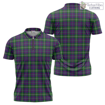 Inglis Modern Tartan Zipper Polo Shirt