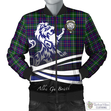 Inglis Tartan Bomber Jacket with Alba Gu Brath Regal Lion Emblem