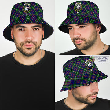 Inglis Tartan Bucket Hat with Family Crest