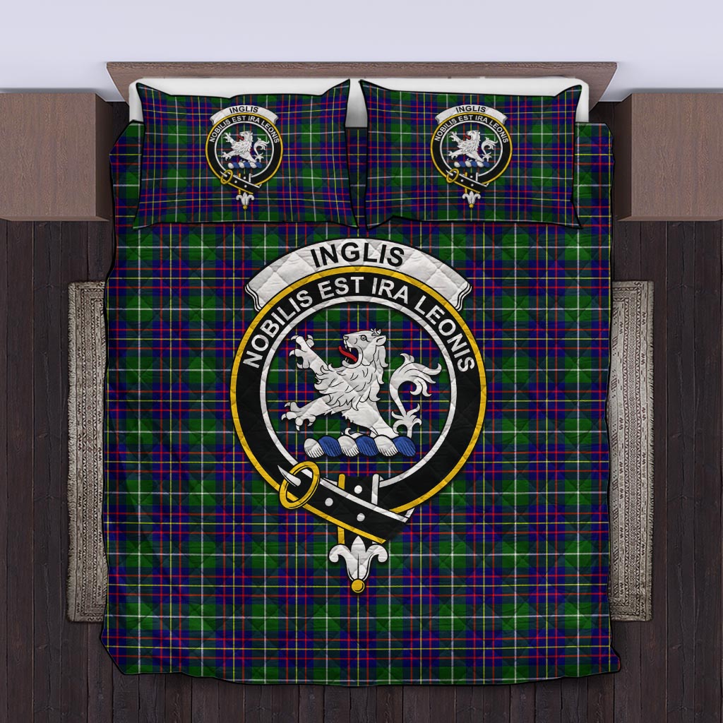 Inglis Tartan Quilt Bed Set with Family Crest Twin - Tartan Vibes Clothing