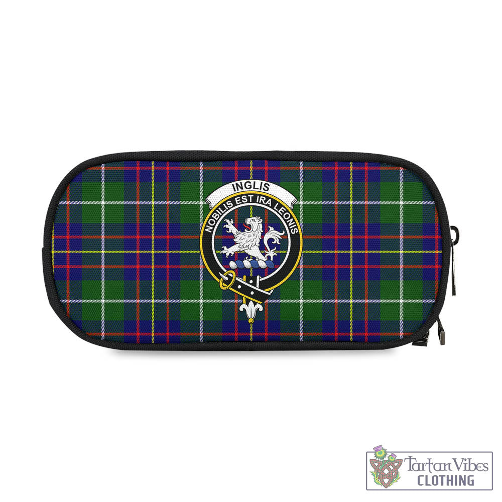 Tartan Vibes Clothing Inglis Modern Tartan Pen and Pencil Case with Family Crest