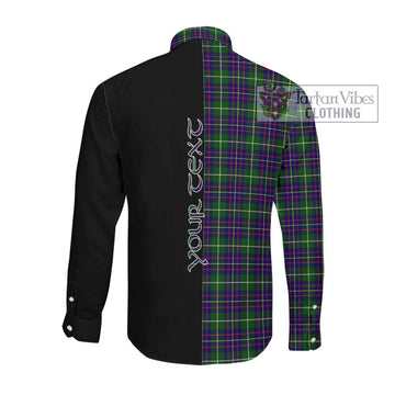 Inglis Tartan Long Sleeve Button Shirt with Family Crest and Half Of Me Style Men's Shirt - Tartan Vibes Clothing