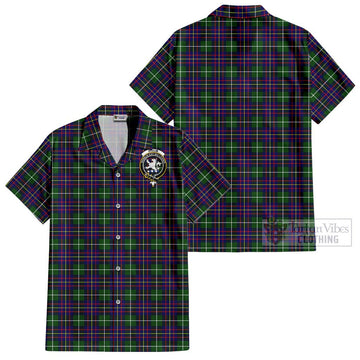 Inglis Tartan Cotton Hawaiian Shirt with Family Crest